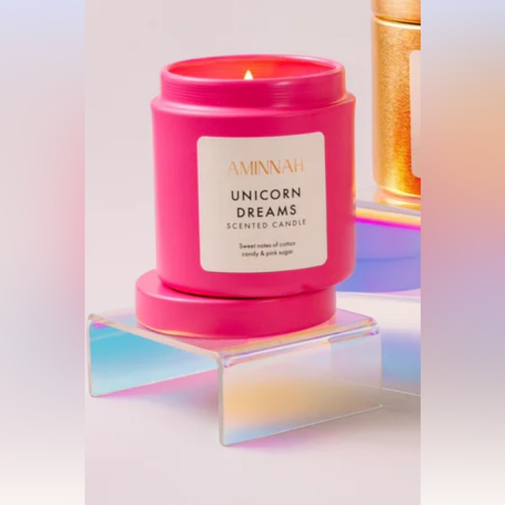 AMINNAH Skincare “Unicorn Dreams” Scented Candle Tin Aromatherapy Self Care - Picture 4 of 9